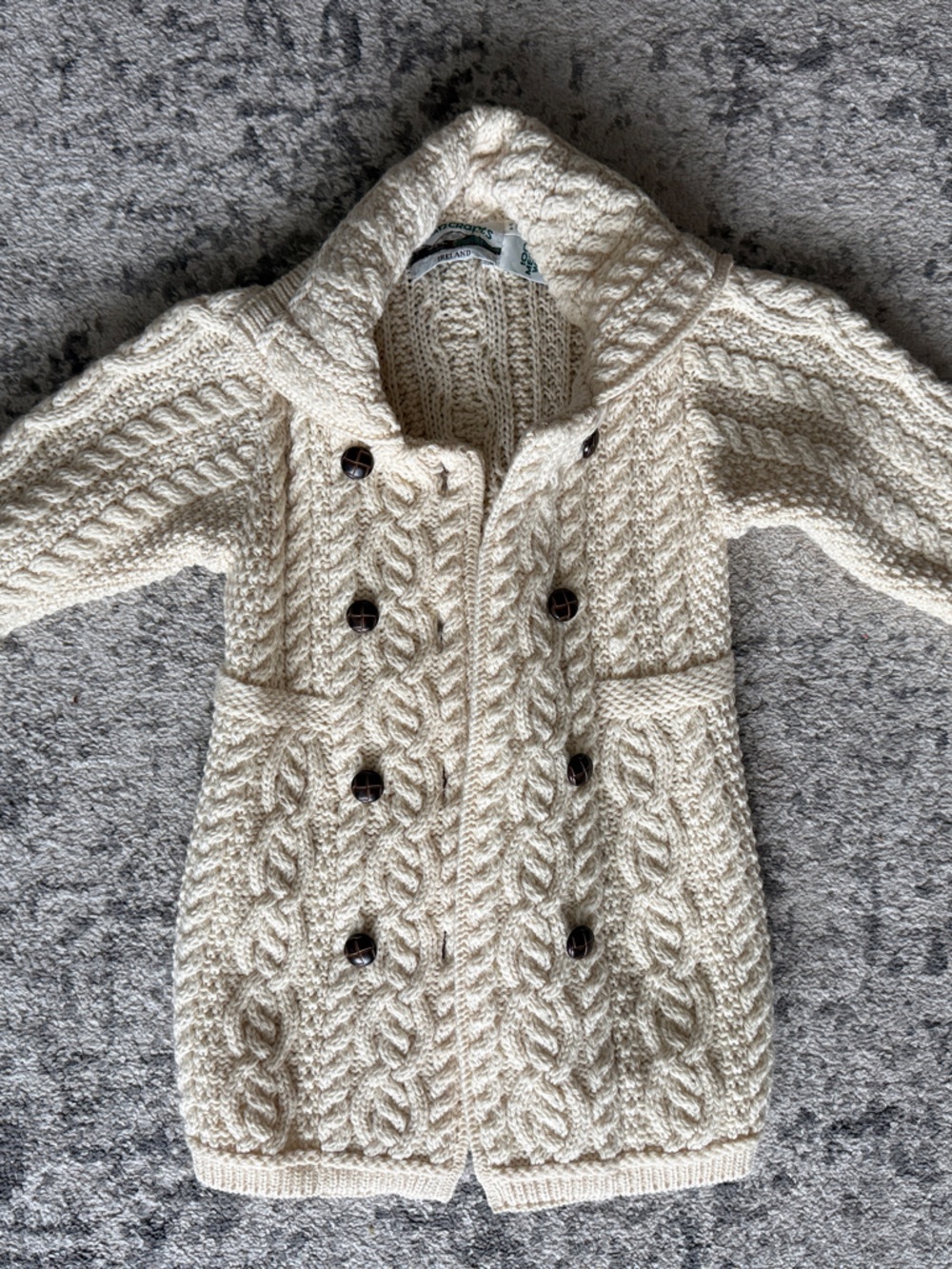 Arancrafts cream 100% Merino Wool Irish Sweater